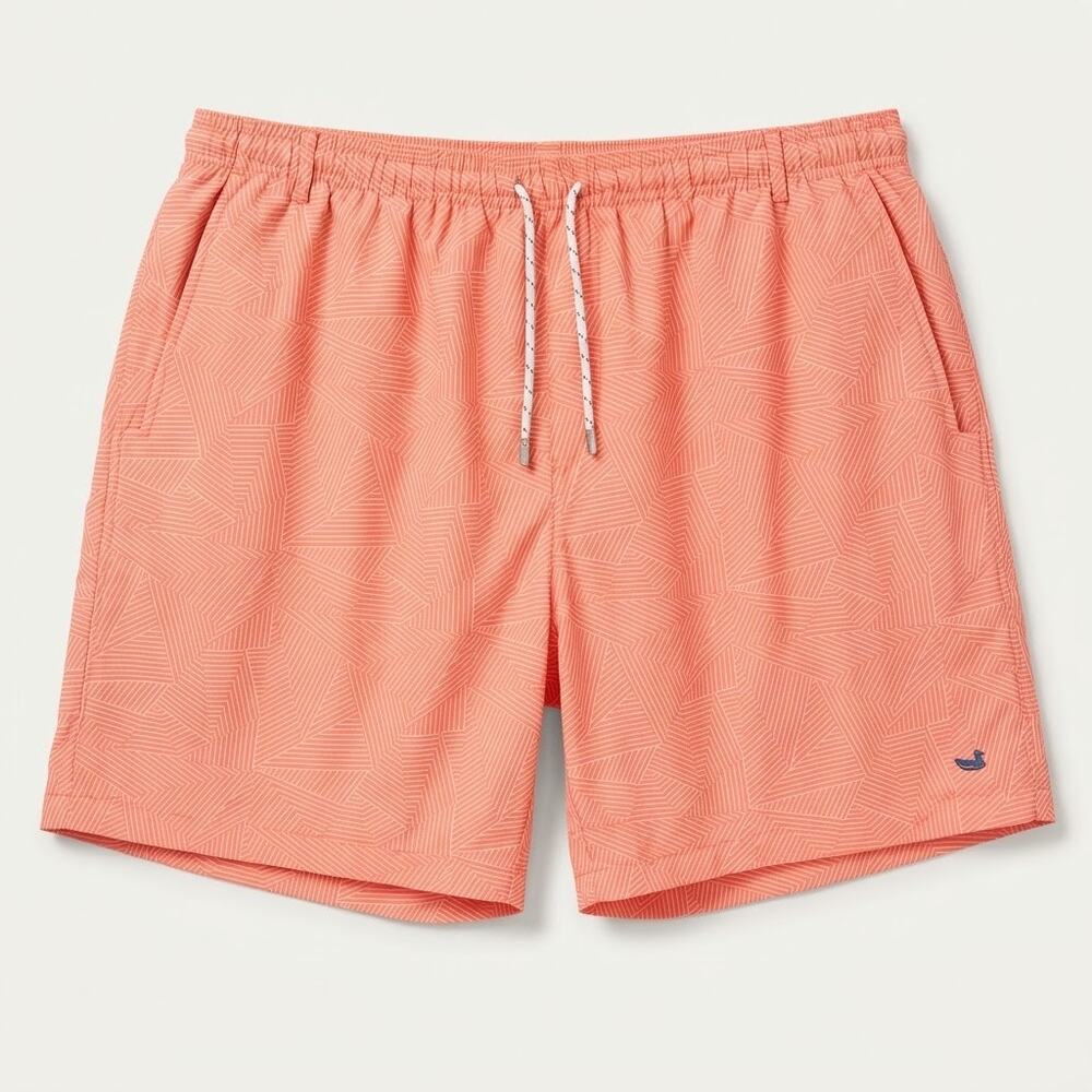 Southern Marsh Mens 2XL Preppy Coastal Resortwear Swim Trunks Lined Drawstring
